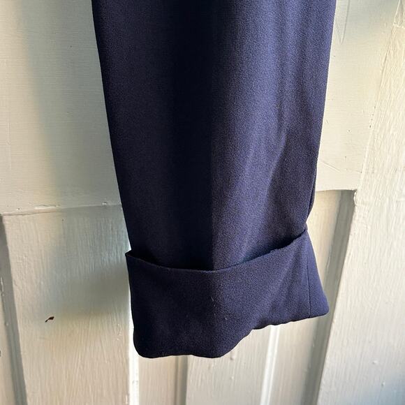 Vince Cuffed Ankle Trousers Navy Blue - Picture 5 of 8